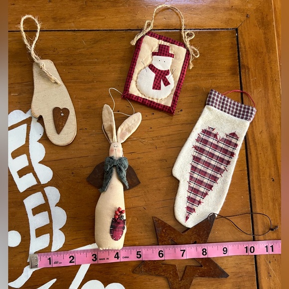 Ornament Lot (5) Vintage- Primitive- Rustic 🎄 - Picture 3 of 9